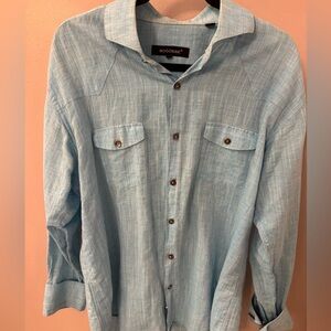 Bogosse Blue Button Down Shirt Size 5